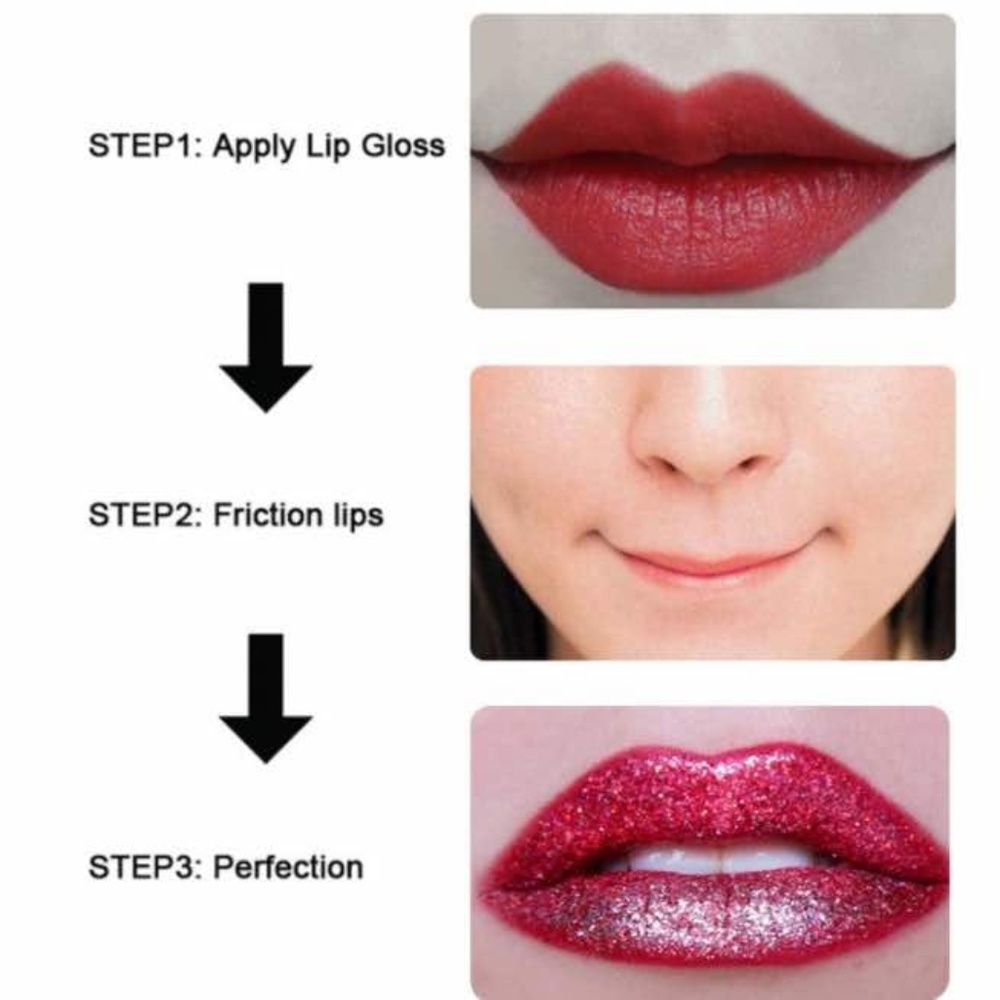 May Rose Lip Gloss Glitter Long lasting - Picture 2 of 7